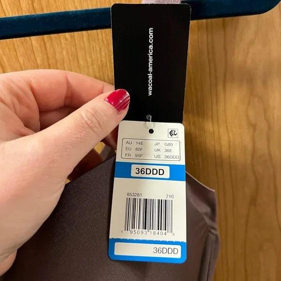 NWT *Flawed* WACOAL Ultimate Side Smoother T-Shirt Purple Bra 🪻 Size 36DDD - Picture 8 of 16